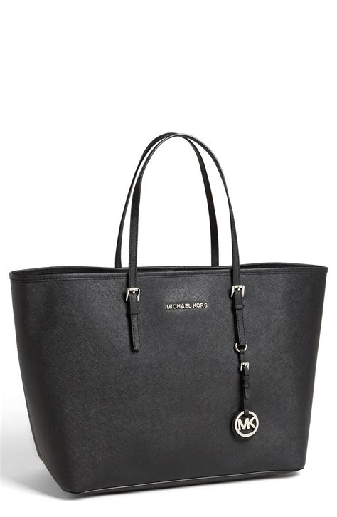 michael kors jet set travel zwart zilver|Michael Kors packable tote.